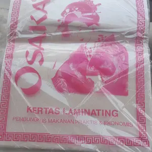 KERTAS NASI BUNGKUS OSAKA MERAH 27X37  UK ISI 100 LEMBAR BESAR