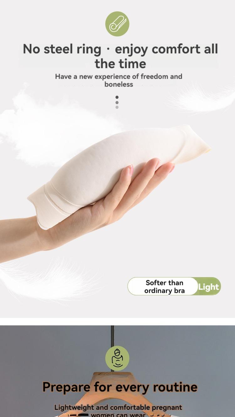 Product Introduction of Jelly strips non-marking large size underwear female summer thin section large breasts show small breasts gathered without steel ring fixed cup bra 6