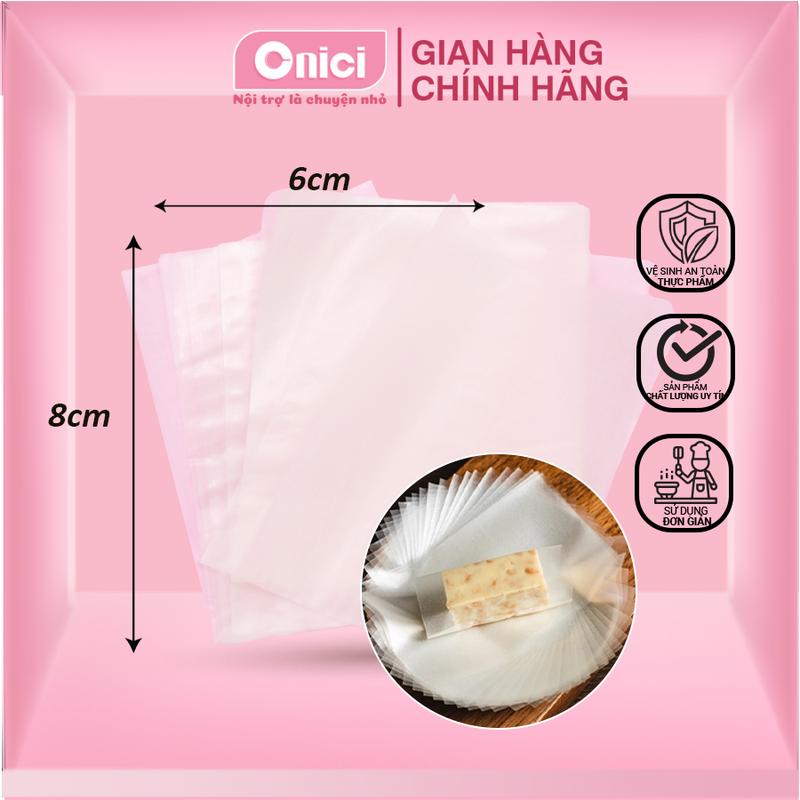 Túi giấy gạo gói bánh kẹo giấy gạo gói kẹo nougat Bếp Của Mẹ ONICI 65gr