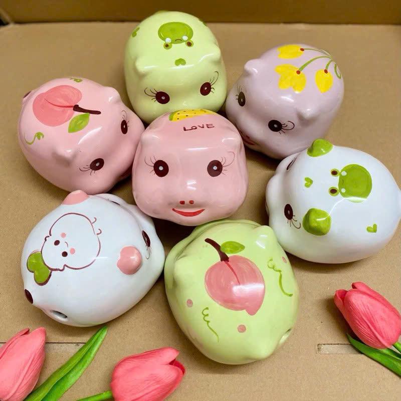  Heo Đất Mini Đựng Tiết Kiệm Tiền Và Nhẫn Vàng Chất Liệu Gốm Sứ Làm Decor Quà Tặng Người Thân 