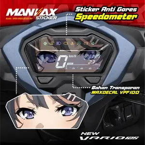Stiker Pelindung Spido Honda Vario 125 New Tahun 2023 2024 Gen 2 / Speedometer Transparant Anime Mai-San Sakuraji / SPD