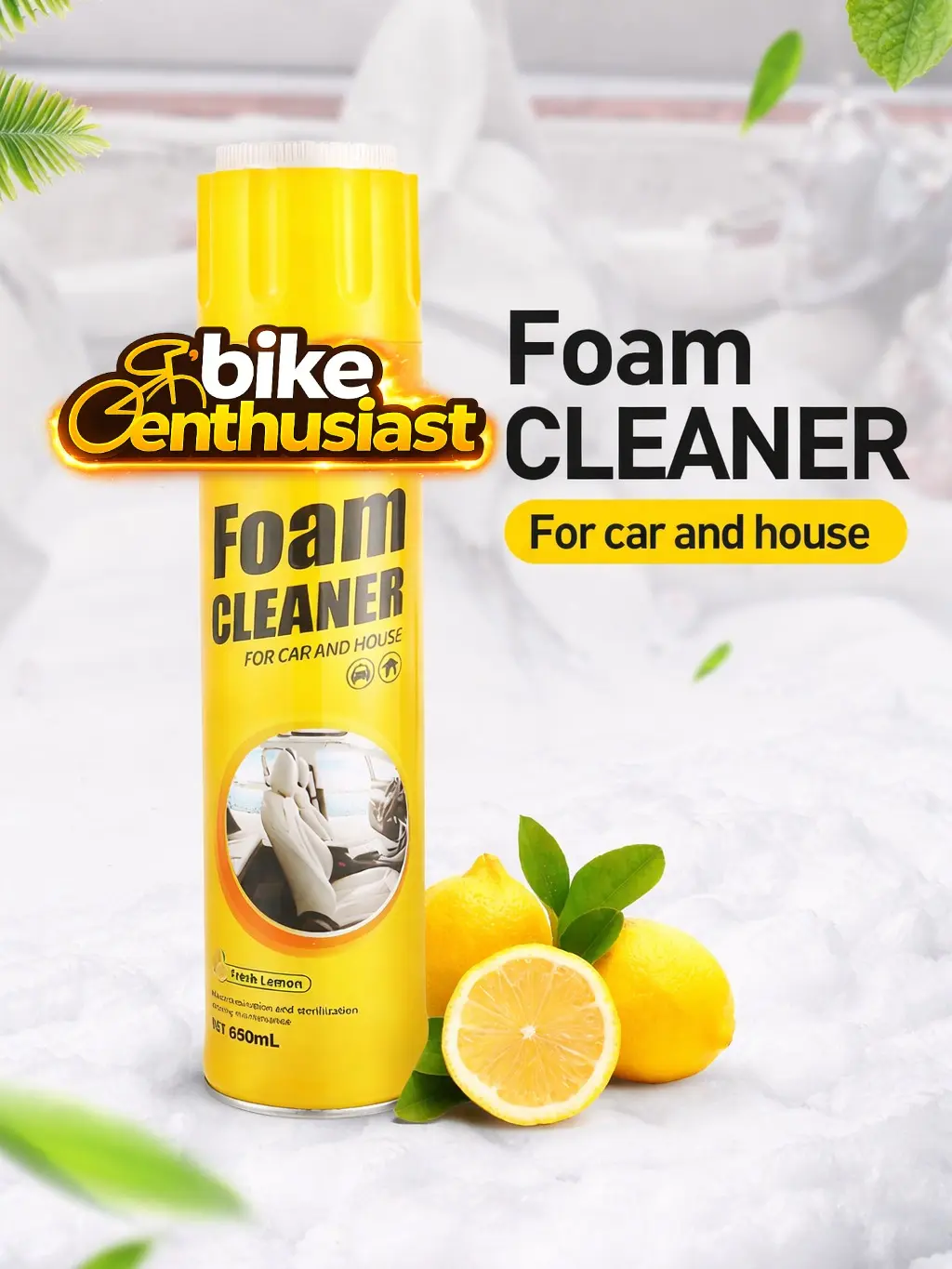 VHC006-Foam Cleaner Spray Car Interior Agent Cleaner 650ml Foam pemebersih super ampuh untuk interior mobil busa pembersih dashboard, jok, door trim, plastik, plafon mobil sofa busa pembersih sofa super ampuh bersih pembersih plafon bekleding mobil