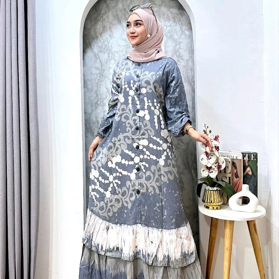BAJU GAMIS SILK SILANIA ||  Dress Muslim Wanita Dewasa