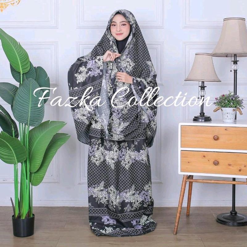 FAZKA - Mukena Traveling Mini Pouch Dewasa Shakira Motif Sultan Bahan Katun Micro Premium mukena traveling 3