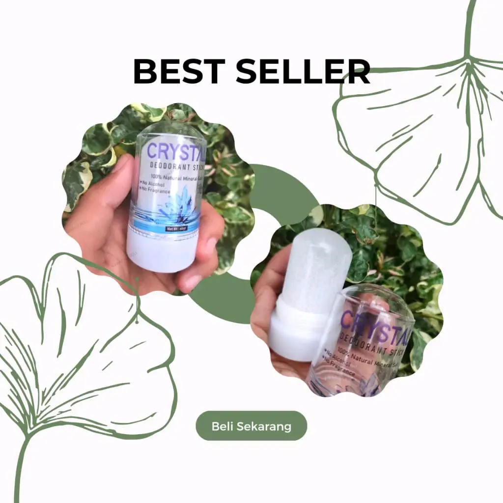 DEODORAN ALAMI STIK ROLL ON & SPRAY, TAWAS KRISTAL PENGHILANG BAU KETI SECARA ORGANIK anti bakteri deodoran & antiperspiran Deodorant Ketiak