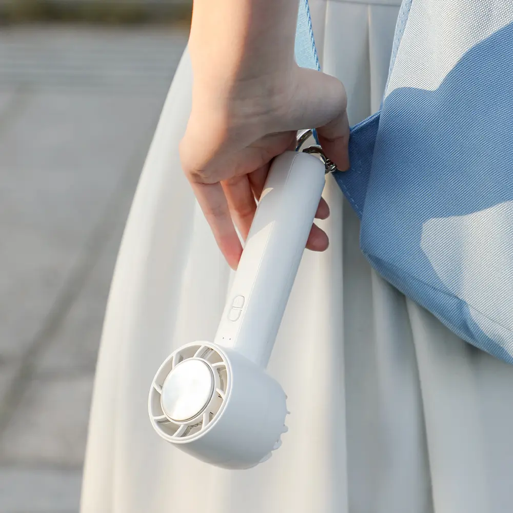 Portable Handheld Fan with 2000mAh Battery & 7500rpm Motor - Semiconductor Cooling, Handheld, Desktop & Hanging Use, Lightweight, Powerful Airflow, Long Battery Life for Outdoor & Travel!