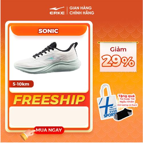 [LIVE DEALS] [MUA 1 GIÀY TẶNG 1 TẤT] Giày Chạy Bộ Thể Thao Nam Nữ ERKE SONIC 1.0 Giày chạy bộ nghiệp dư cho người mới cự li 0-5km nhẹ, êm và thoáng khí 51125103469/ 52125103469 giày chạy bộ cho nữ Running Sport
