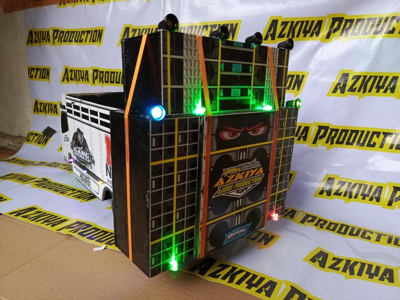 Product Introduction of Truk Miniatur Sound Horeg Nanda Audio NGX Ngose Truck Led Lampux Sudah Bluetooth Mainan - Toy bak dump 11