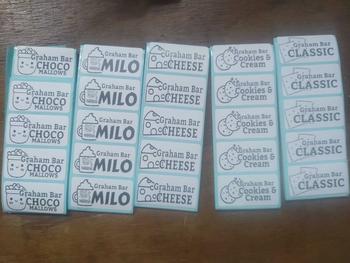 Product Review of 100 pcs Label sticker for Graham Bar Black and White Print from E**e 1