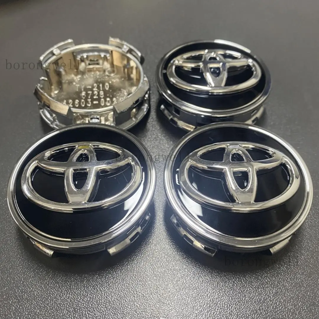 4 Pieces of 62mm Car Center Caps Suitable for Toyota Corolla, Camry, Innova, Avanza(2016-2021), Estimate, Revo, Highlander, Levin, Reiz, New Rav4 Original Car Center Hub Cap