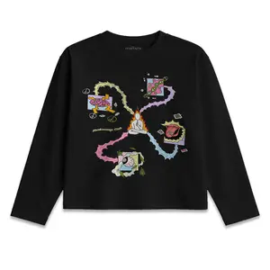 T-shirt Longsleeve RISE Cotton Combed Unisex Black - KSI