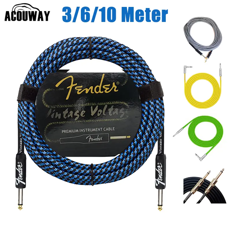 Acouway Electric Guitar cable wire Cord Jack line Noise reduction bass cable 3 meters/ 6 Meters