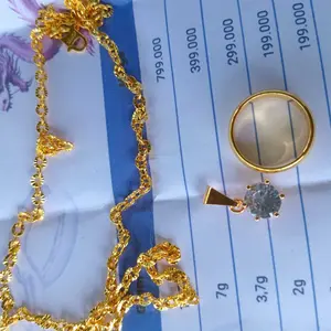 kalung nuri medan liontin mata satu free cincin mas muda dapat surat pembelian toko bisa COD