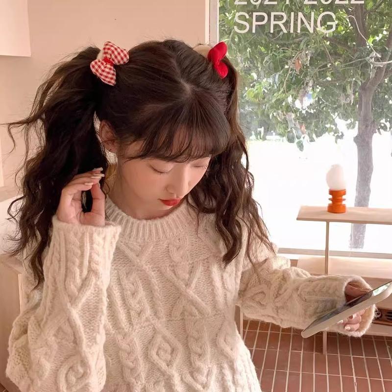 Băng Đô Nơ Nhồi Bông Màu Trắng, Dành Cho Trẻ Em, Cô Gái Nhỏ Dễ Thương, Phong Cách Công Chúa, Dây Gió, Mùa Thu Và Mùa Đông Phong Cách Mới, Tóc Đuôi Ngựa Buộc, Độ Đàn Hồi Cao, Dây Cao Su Tóc Dễ Thương 3