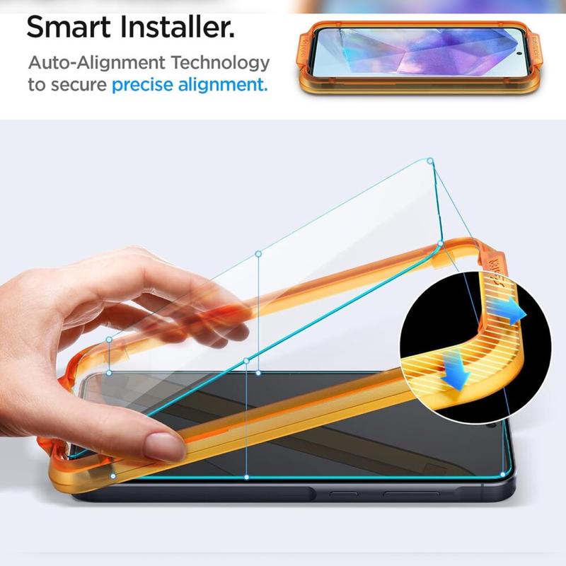 Product Introduction of Tempered Glass for Samsung Galaxy A55 Spigen GlastR Alignmaster Clear Tray 21