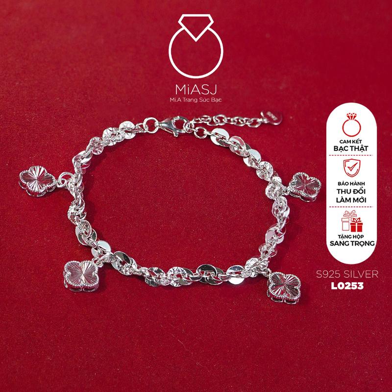 L0253 - Lắc tay nữ lắc xoắn charm bạc Ý S925 cao cấp | MiASJ Mi.A Trang sức bạc