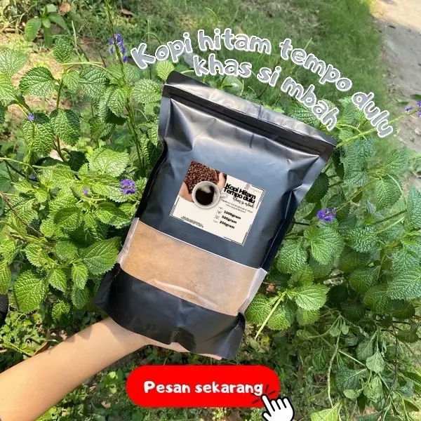 Kopi Hitam 250gram Tempo Dulu Khas Si Embah  - Rasa Nikmat dan Mantap - Bubuk, Instan, Coffee, Robusta, Susu
