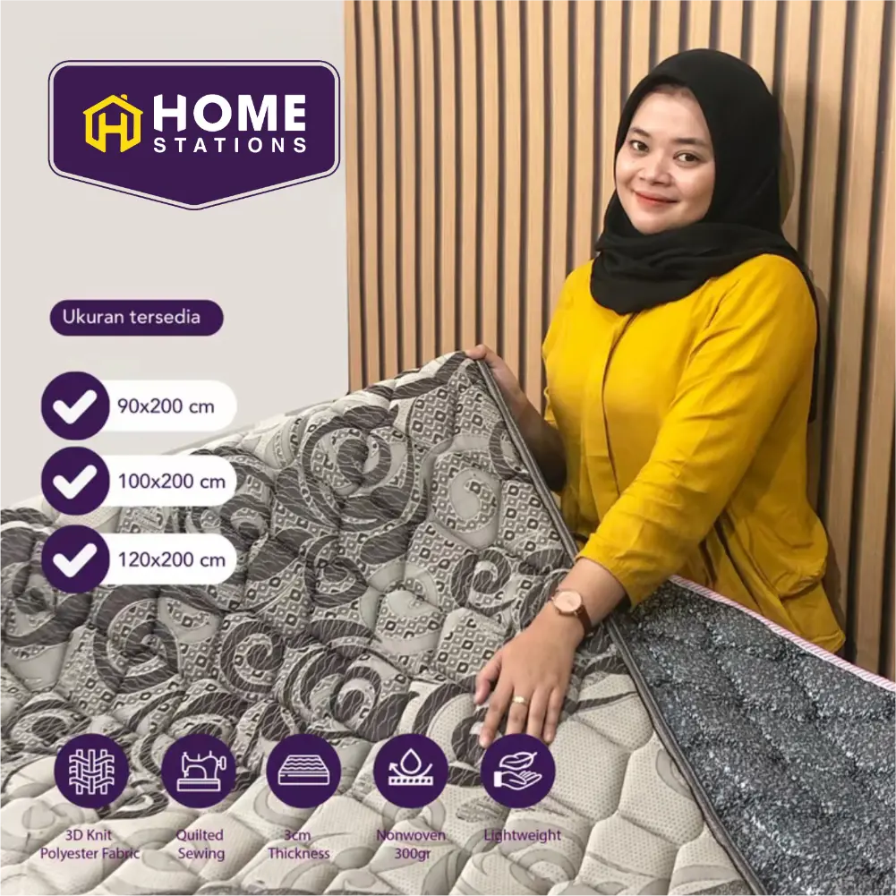 HOME STATIONS - KASUR LANTAI BAGUS CUCI GUDANG TEBAL 2-3 CM - WARNA/MOTIF RANDOM