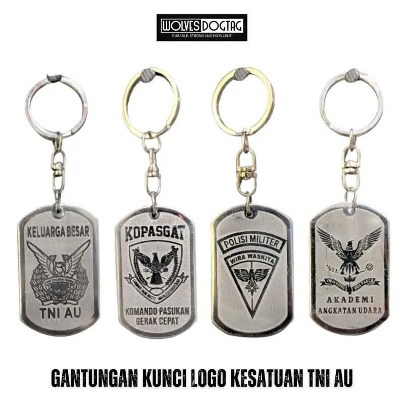 Gantungan kunci kesatuan TNI / aksesoris TNI / gantungan kunci monel anti karat / gantungan kunci TNI / gantungan TNI / gantungan kunci tni ad / kopassus / marinir / tni al / tni au Pengait Souvenir Hadiah Liontin Besi Baju Rantai 7