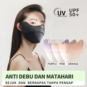 Summer Mask Masker Anti debu Pelindung dari Paparan Sinar Ultraviolet UV UPF50 High Quality Mask Multi-fungsi Face Mask UV Protection Ringan Lembut Breathable Warna Gradasi Perona Pipi Kain dingin Tidak Berbau Tidak Merusak Riasan Efek 3 dimensi