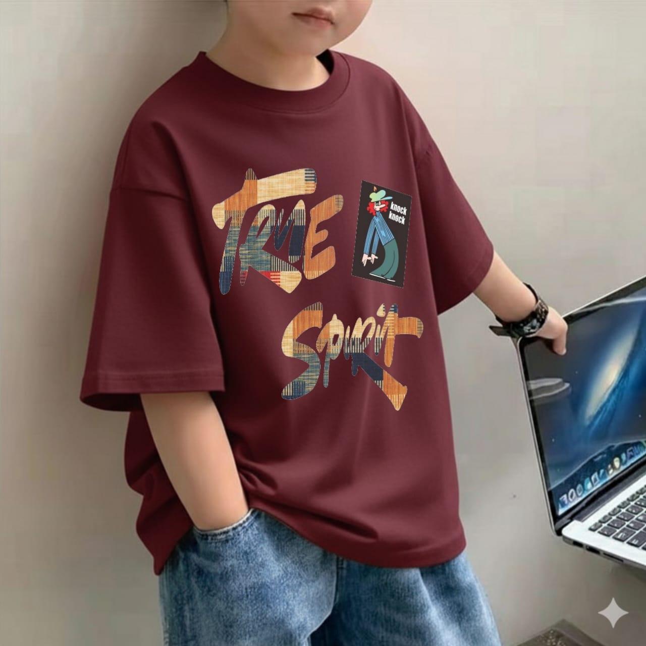 Kaos Distro OVERSIZE TRUE SPIRIT Anak Laki-Laki/Fashion Anak Laki-Laki Kekinian/Baju Anak Laki-Laki Model Terbaru/Kaos Anak Laki-Laki Viral