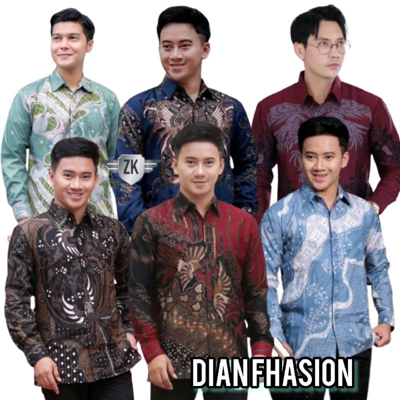 New Kemeja Pria Batik Lengan panjang Premium terbaru size M L XL XXL kekinian 1