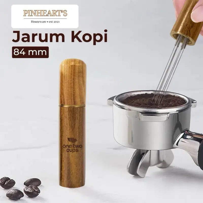 JARUM KOPI ESPRESSO NEEDLE DISTRIBUTION TOOL 84mm - MD686 / JARUM DISTRIBUSI KOPI MOTIF KAYU