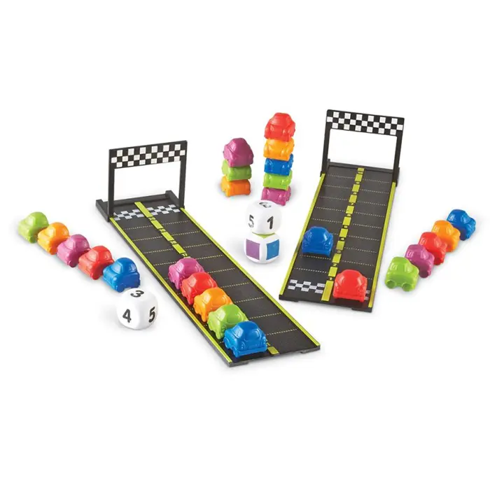 Learning Resources Mini Motor Math Activity Set Race-Themed Early Math Game for Kids, Permainan Mobil Balap Edukatif untuk Belajar Matematika Dasar 4