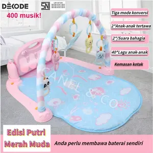 CANEL & CO  [SNI] Baby Playgym Baby Toys Rattle & Piano Playmat / matras Baby Playgym Music / Anak Bayi Playmat (400 Musik) DEKODE