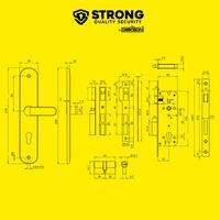 Gambar STRONG Handle Set Kunci Pintu Rumah Besar Lengkap Aluminium LHP AI S20717 SN CP 40x85 dari Strong Hardware Shop Kota Administrasi Jakarta Barat 2 Tokopedia