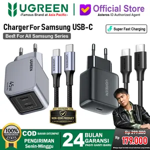 UGREEN Charger For Samsung USB C To USB C Super FAST Charging 25W 45W 2.0 Black
