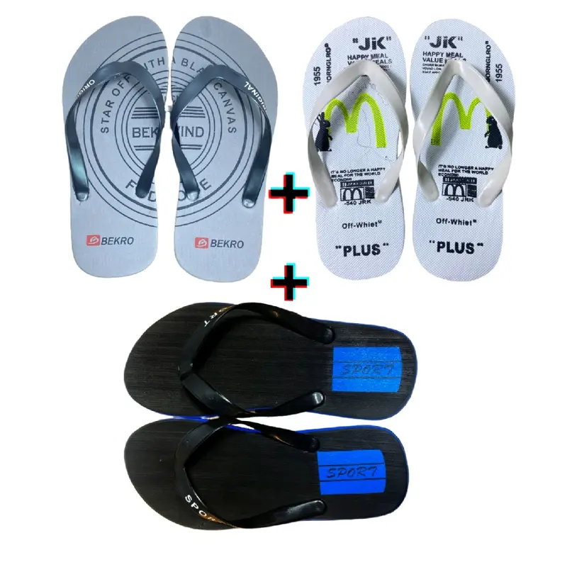 PAKET HEMAT - SANDAL JEPIT PRIA KEKINIAN MEWAH ELEGAN DAN NYAMAN DIPAKAI antiselip fleksibel ringan Murah, BELI 3 BISA DI MIX Sendal Karet 3