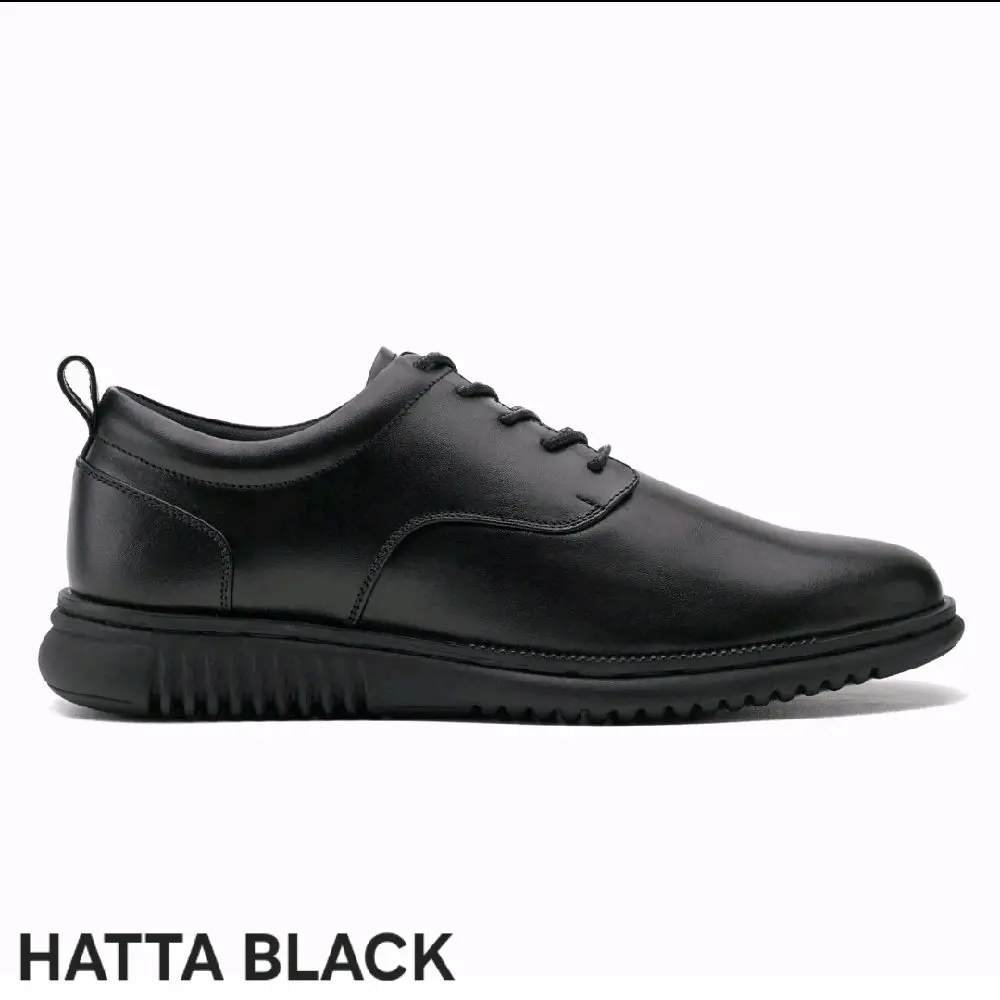 Sepatu Kenzios Hatta Black Original Kulit Asli Pantofel Pria Casual