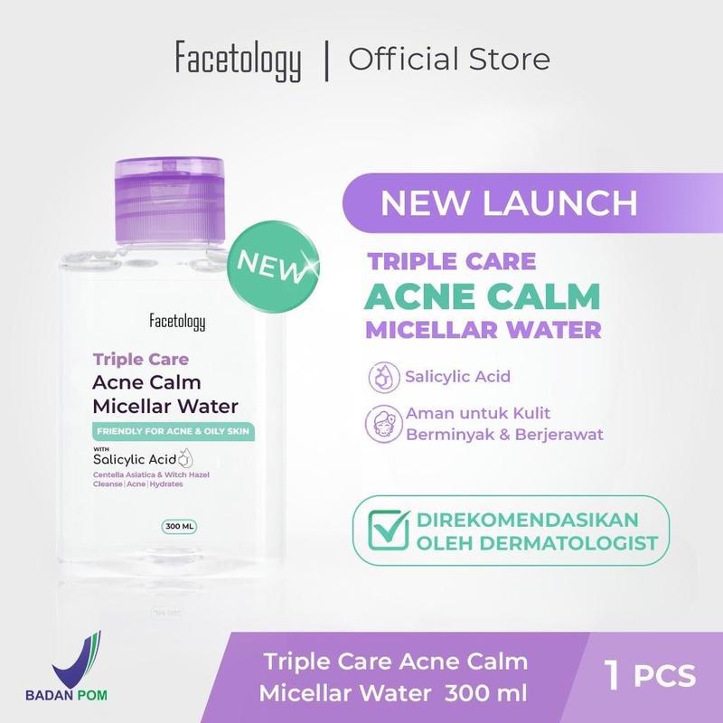 ￼Facetology Triple Care Acne Calm Micellar Water 300ML 0