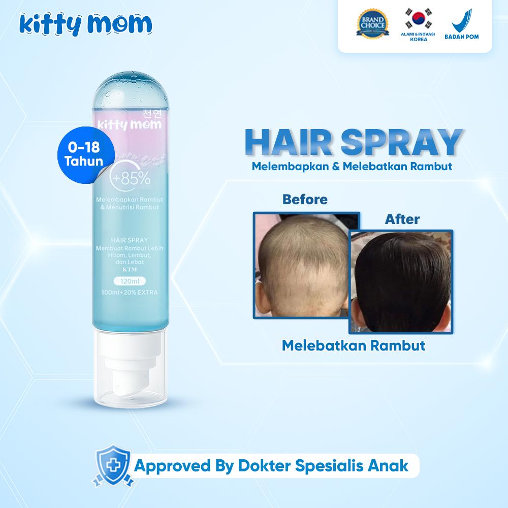 Kitty Mom Hair Lotion Spray Vitamin & Pelebat Rambut Bayi Hair Care Anak Baby Newborn Skincare Hair Tonic Anak & Remaja 0-18 Tahun