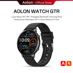 Aolon GTR Original SmartWatch Bluetooth Call Jam Tangan Pria Wanita Touch Screen Sports Fitness Heart Rate Blood Pressure IP67 Waterproof Layar Amoled Selalu Aktif Kaca Tahan Air 3-5 Hari