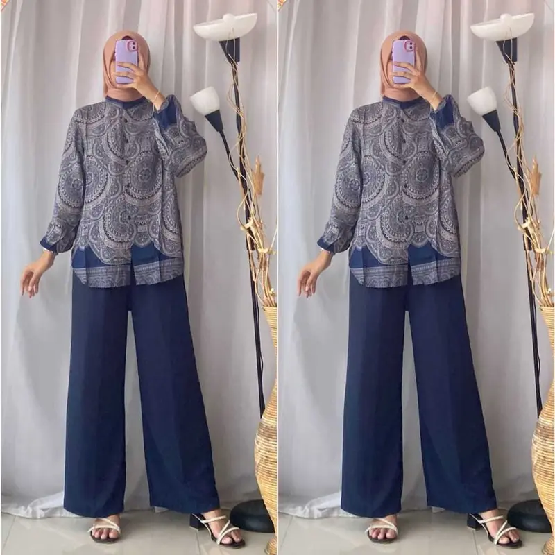 Setelan Rayon Mix Crinkle Terbaru Model Kekinian / One Set Motif 3