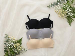 brw6071a brasier top sin varillas push-up set de 3 piezas en copa a diferentes colores y tallas diseño liso ideal para regalar o consentirte a ti misma