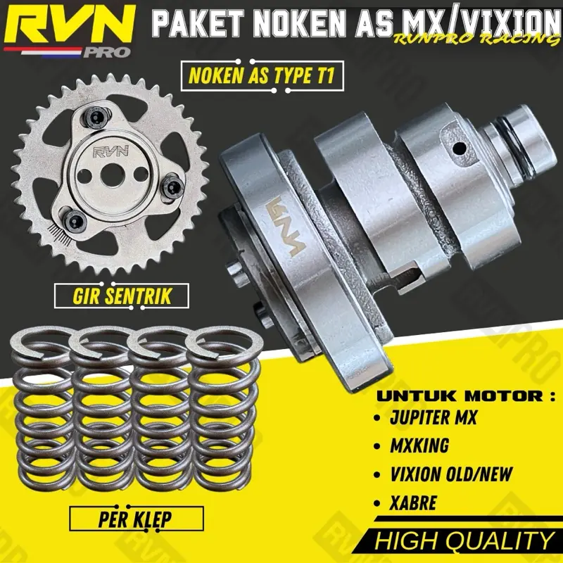 PAKETAN NOKEN AS RVN RACING CAM JUPITER MX VIXION MXKING MXKING R15 OLD ...