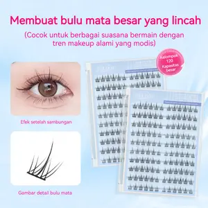 【Penjepit gratis】Korean Look Bulu Mata Palsu Lem - Eyelash Ekstension Fake Lashes - Riasan Mata