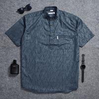 Gambar Kemeja Muslim Lengan Pendek Pria Koko Kurta Embos Ash Grey Puzzle Casual - Ash Grey Puzzle, M dari DETAK ORIGINAL Kota Tangerang 1 Tokopedia