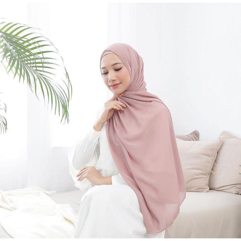 JILBAB PASHMINA CERUTY BABYDOLL 180x75 / PASHMINA LOZY CERUTY PREMIUM Panjang Muslim 1