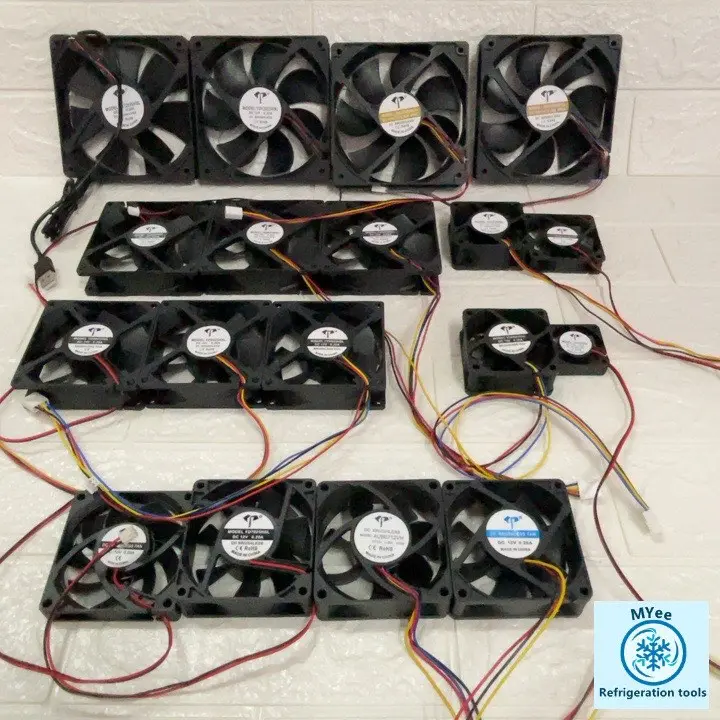 fridge small square fan motor ac240v / dc 24v 12v 5v exhaust fan mini Brushless Cooling Fan fridge blower DIY kipas kecil segi empat kedai alat peti ais refrigerator parts computer fan