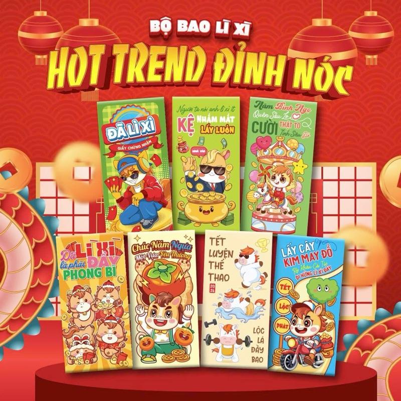  100 bao lì xì TREND năm 2026 bao lì xì tết đa dạng mẫu bao lì xì tết 