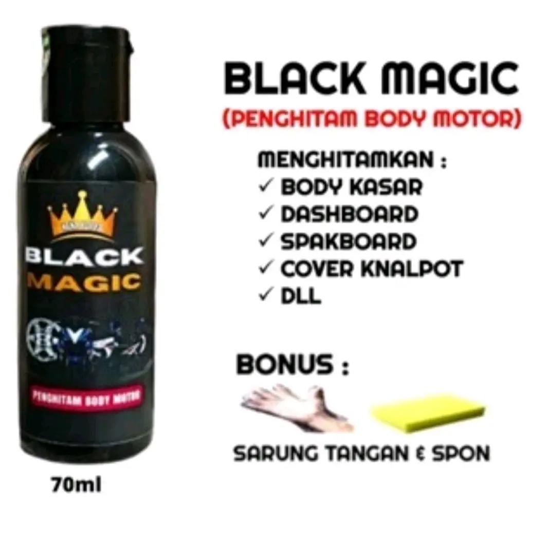 Black Magic Penghitam Body Trim Motor Semir Ban Motor Pengkilap Body Kasar Motor Murah Car Kendaraan Paint