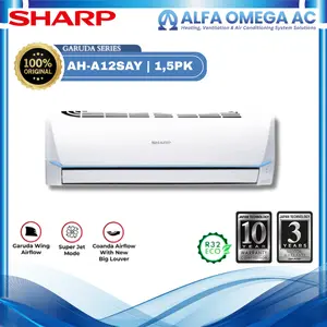 ACAC Sharp 1.5PK Standard AH-A12SAY | Standard Thailand | Split Wall | Superjet Mode | Area Tangerang BSD