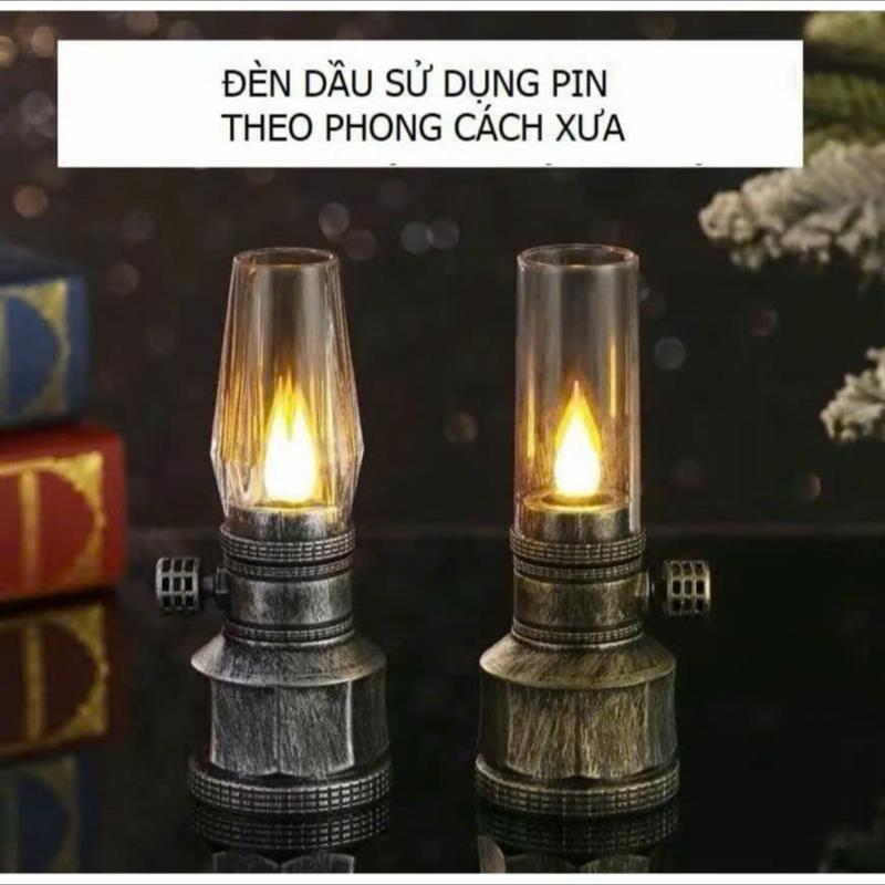 Combo 2 Đèn Thờ Giá Đèn Dầu Kiếu Dáng Cố Điến - Đèn Thờ Vỏ Nhựa Chạy Băng Pin An Toàn Tiết Kiệm. GAUXOANHOME
