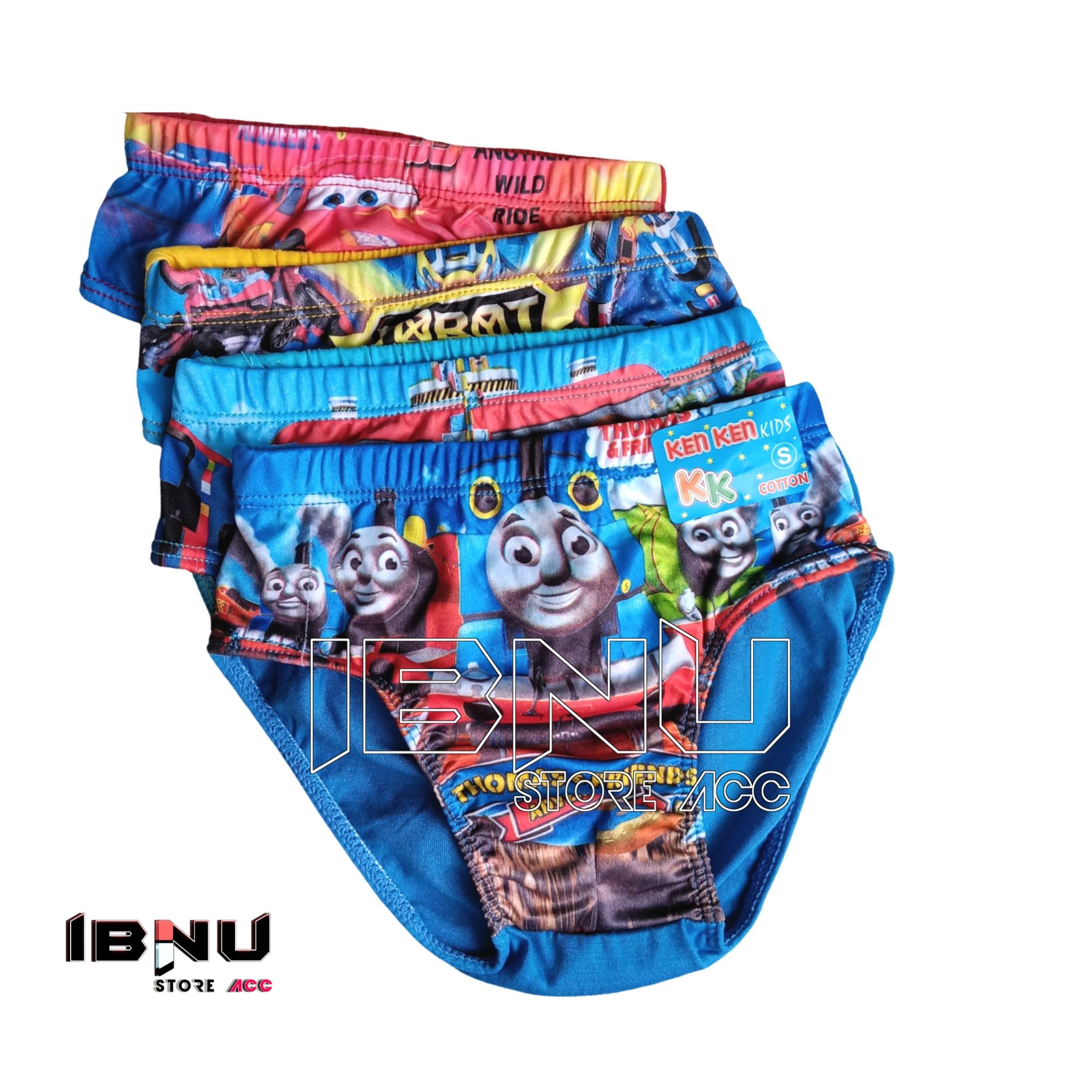 6pcs Sempak Celana Dalam Anak Laki-laki Motif Gambar Kartun Nyaman Bahan Katun Spandex Halus Cocok untuk Keseharian Anak Fashion cangcut