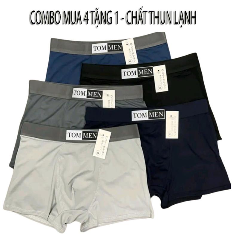 Combo mua 4 tặng 1 quần lót nam Tommen, quần sịp nam chất vải thun lạnh co giãn 4 chiều, quần xì nam cao cấp - Boxer 1