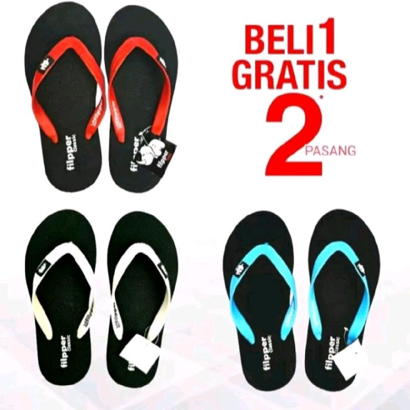 beli 1 geratis 2 sandal sandal jepit jelly peria terlaris 2025 Karet Sendal Pria 4